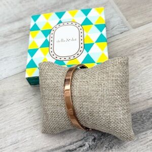 Stella & Dot Signature Rose Gold Engravable Bangle Bracelet